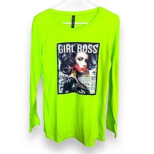 Emme Jordan Girl Boss Long Sleeve Graphic T-shirt NWT